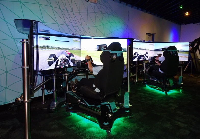 two racing simulators at petrosains discovery centre